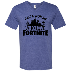 Fortnite Just A Woman Who Loves Fortnite Men's V-Neck T-Shirt - The White Eagles