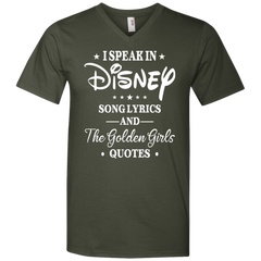 I Speak In Disney Song Lyrics And The Golden Girls Quotes Shirt Men's V-Neck T-Shirt - The White Eagles