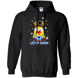 Minion Carolina Panthers Ugly Christmas Sweaters Let It Snow Hoodie - The White Eagles