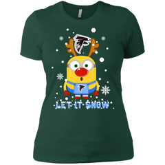 Minion Atlanta Falcons Ugly Christmas Sweaters Let It Snow Ladies' Shirt - The White Eagles