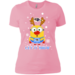 Minion Baltimore Ravens Ugly Christmas Sweaters Let It Snow Ladies' Shirt - The White Eagles
