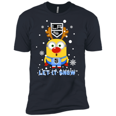 Minion Los Angeles Kings Ugly Christmas Sweaters Let It Snow Men's Sleeve Shirt - The White Eagles
