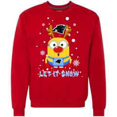 Minion Carolina Panthers Ugly Christmas Sweaters Let It Snow Sweatshirt - The White Eagles