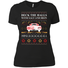 Deck The Halls With Salt And Iron Ugly Christmas Sweater Ladies' Shirt - The White Eagles
