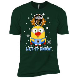 Minion Cleveland Cavaliers Primary Ugly Christmas Sweaters Let It Snow Men's Sleeve Shirt - The White Eagles