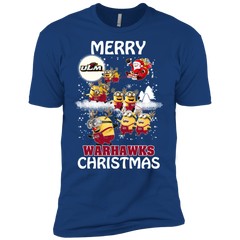 Louisiana Monroe Warhalks Ugly Christmas Sweaters Minions Santa Claus Men's Sleeve Shirt - The White Eagles