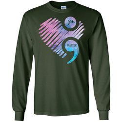 You Matter Don't Let Your Story End Semicolon Shirt LS Cotton T-Shirt - The White Eagles