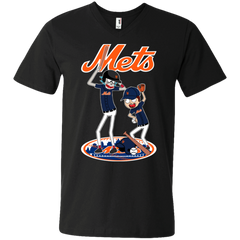 New York Mets Baseball Rick And Morty Men's V-Neck T-Shirt - The White Eagles