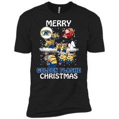 Kent State Golden Flashes Ugly Christmas Sweaters Minions Santa Claus Merry Christmas Men's Sleeve Shirt - The White Eagles