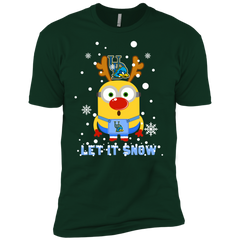 Minion Delaware Fightin_ Blue Hens Ugly Christmas Sweaters Let It Snow Men's Sleeve Shirt - The White Eagles