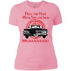 Deck The Halls With Salt And Iron Impala Lalalalalalala Supernatural Ugly Christmas Sweater Ladies' Shirt - The White Eagles