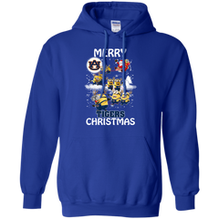 Auburn Tigers Ugly Christmas Sweaters Minions Santa Claus Merry Christmas Hoodie - The White Eagles