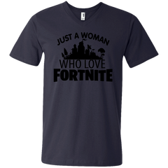 Fortnite Just A Woman Who Loves Fortnite Men's V-Neck T-Shirt - The White Eagles