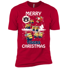 Auburn Tigers T Shirts Minions Santa Claus Merry Christmas Men's Sleeve Shirt - The White Eagles