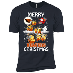 Oregon State Beavers Ugly Christmas Sweaters Minions Santa Claus Merry Christmas Men's Sleeve Shirt - The White Eagles