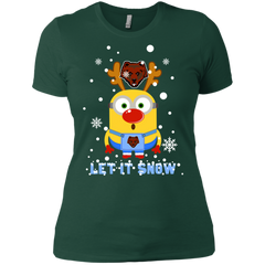 Minion Brown Bears Ugly Christmas Sweaters Let It Snow Ladies' Shirt - The White Eagles