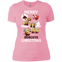 Texas State Bobcats Ugly Christmas Sweaters Minions Santa Claus Merry Christmas Ladies' Shirt - The White Eagles