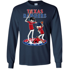 Texas Rangers Baseball Rick And Morty LS Cotton T-Shirt - The White Eagles