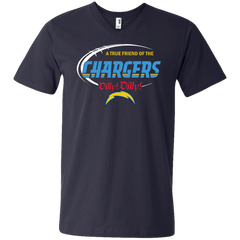 Dilly Dilly Los Angeles Chargers A True Friend Of The Chargers Men's V-Neck T-Shirt - The White Eagles