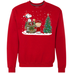 San Francisco 49ers Snoopy The Peanuts Ugly Christmas Sweater  Super Bowl Sweatshirt - The White Eagles
