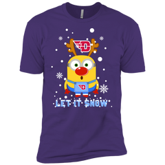Minion Dayton Flyers Ugly Christmas Sweaters Let It Snow Men's Sleeve Shirt - The White Eagles