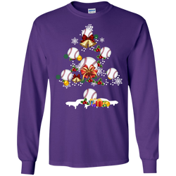 Christmas Is Coming Baseball Santa Claus Ugly Christmas Sweater LS Cotton T-Shirt - The White Eagles