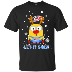Minion Carolina Hurricanes  Ugly Christmas Sweaters Let It Snow Cotton T-Shirt - The White Eagles