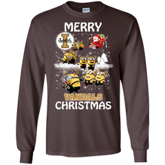 Idaho Vandals Ugly Christmas Sweaters Minions Santa Claus Merry Christmas LS Cotton T-Shirt - The White Eagles
