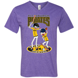 Pittsburgh Pirates Baseball Rick And Morty Men's V-Neck T-Shirt - The White Eagles