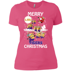 Lsu Tigers Ugly Christmas Sweaters Minions Santa Claus Merry Christmas Ladies' Shirt - The White Eagles