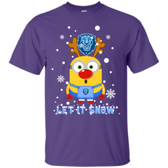 Minion Columbia Lions Ugly Christmas Sweaters Let It Snow Cotton T-Shirt - The White Eagles