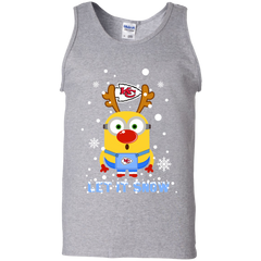 Minion Kansas City Chiefs Ugly Christmas Sweaters Let It Snow Tank Top - The White Eagles