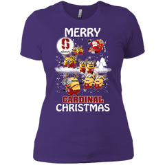 Stanford Cardinal Ugly Christmas Sweaters Minions Santa Claus Merry Christmas Ladies' Shirt - The White Eagles