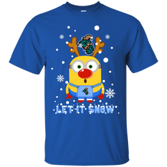 Minion Coastal Carolina Chanticleers Ugly Christmas Sweaters Let It Snow Cotton T-Shirt - The White Eagles