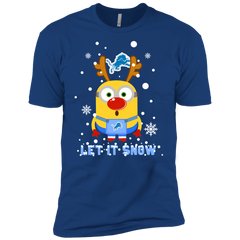 Minion Detroit Lions Ugly Christmas Sweaters Let It Snow Men's Sleeve Shirt - The White Eagles