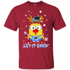 Minion Eastern Illinois Panthers Ugly Christmas Sweaters Let It Snow Cotton T-Shirt - The White Eagles