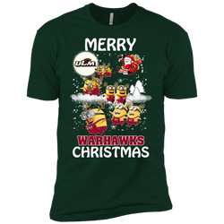 Louisiana Monroe Warhalks Ugly Christmas Sweaters Minions Santa Claus Men's Sleeve Shirt - The White Eagles
