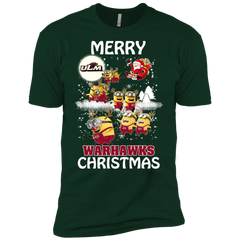 Louisiana Monroe Warhalks Ugly Christmas Sweaters Minions Santa Claus Men's Sleeve Shirt - The White Eagles