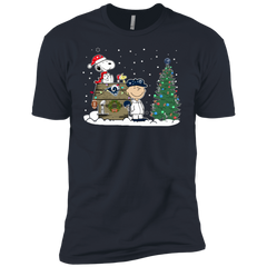 Los Angeles Rams Snoopy The Peanuts Ugly Christmas Sweater  Super Bowl Men's Sleeve Shirt - The White Eagles