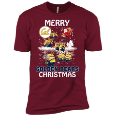 California Golden Bears Ugly Christmas Sweaters Minions Santa Claus Merry Christmas Men's Sleeve Shirt - The White Eagles