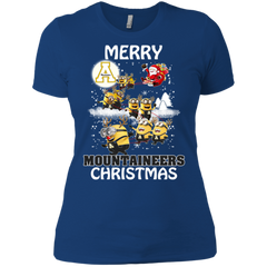 Appalachian State Mountaineers T Shirts Minions Santa Claus Merry Christmas Ladies' Shirt - The White Eagles