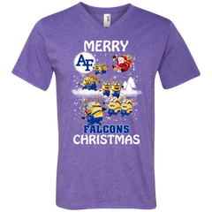 Air Force Falcons T Shirts Minions Santa Claus Merry Christmas Hoodies Sweatshirts Men's V-Neck T-Shirt - The White Eagles