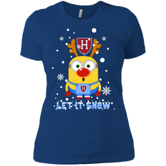 Minion Harvard Crimson Ugly Christmas Sweaters Let It Snow Ladies' Shirt - The White Eagles