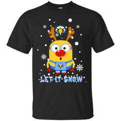 Minion Morehead State Eagles Ugly Christmas Sweaters Let It Snow Cotton T-Shirt - The White Eagles
