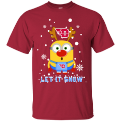 Minion Dayton Flyers Ugly Christmas Sweaters Let It Snow Cotton T-Shirt - The White Eagles