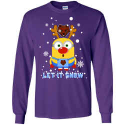 Minion Brown Bears Ugly Christmas Sweaters Let It Snow LS Cotton T-Shirt - The White Eagles