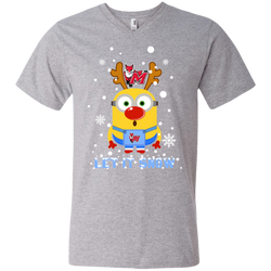 Minion Marist Red Foxes Ugly Christmas Sweaters Let It Snow Men's V-Neck T-Shirt - The White Eagles