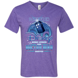 I Speak In Disney Song Lyrics And Doctor Who Quotes Shirt Men's V-Neck T-Shirt - The White Eagles