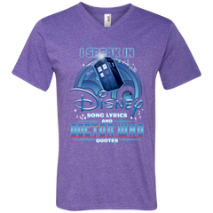 I Speak In Disney Song Lyrics And Doctor Who Quotes Shirt Men's V-Neck T-Shirt - The White Eagles