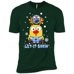 Minion Edmonton Oilers Ugly Christmas Sweaters Let It Snow Men's Sleeve Shirt - The White Eagles